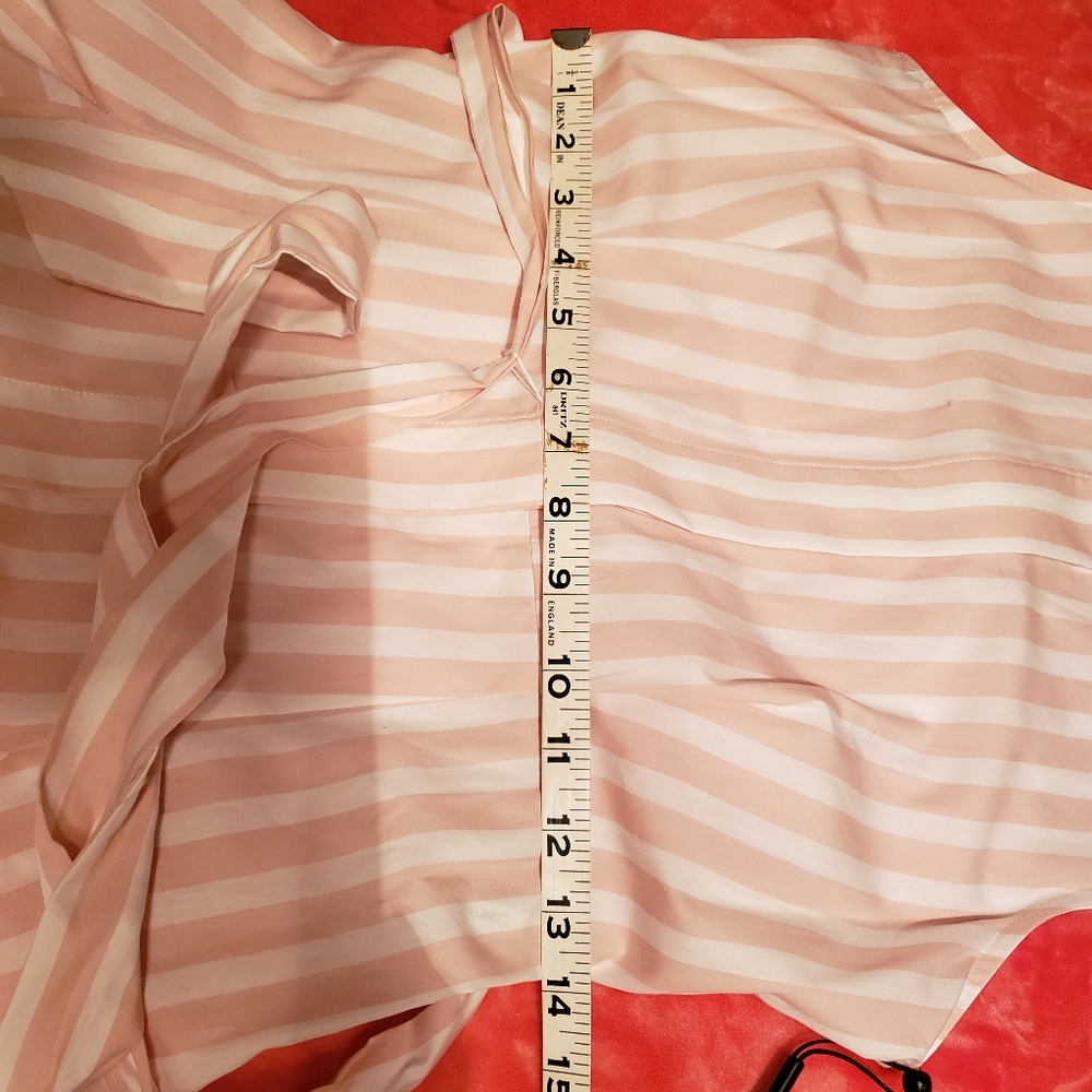 NWT CALVIN KLEIN cream/white striped shirt cotton dress (2) - Picture 13 of 15